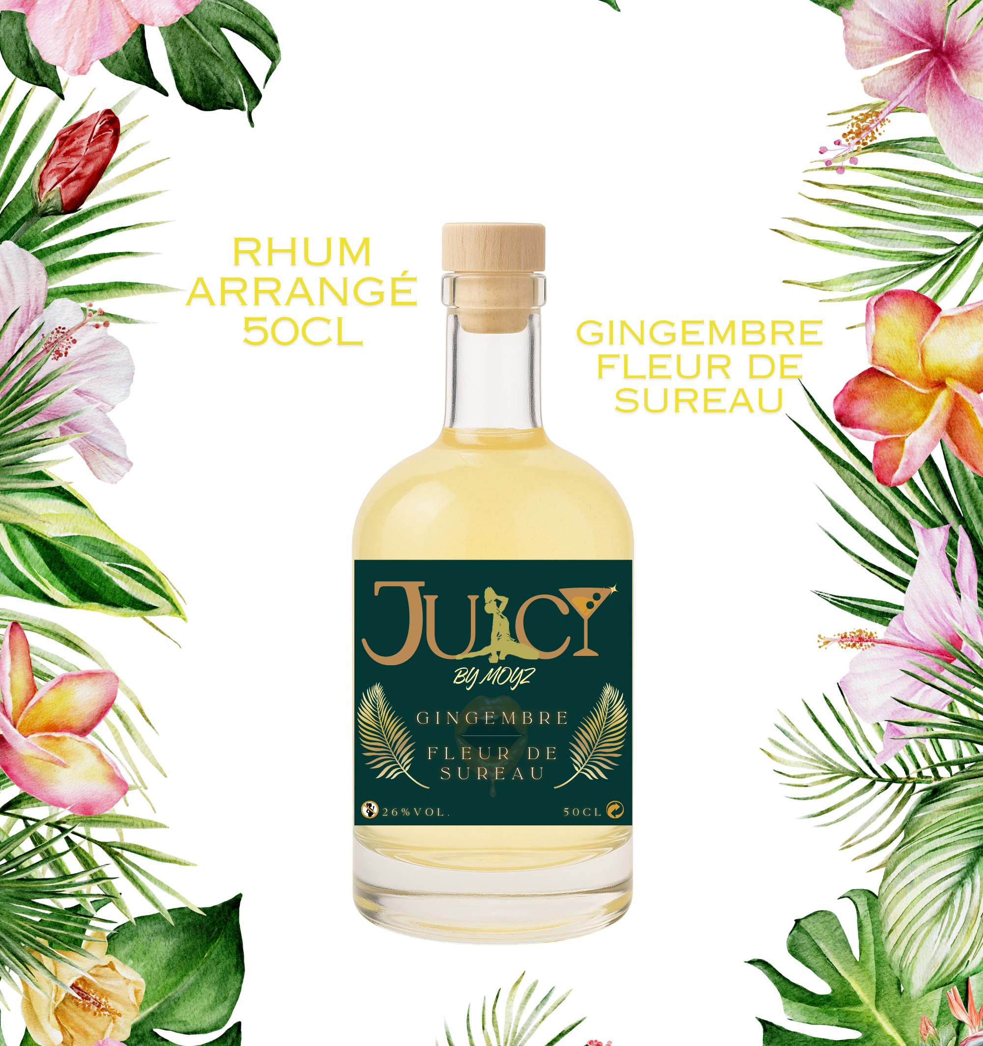 Rhum Arrangé Gingembre Fleur de Sureau 50cl